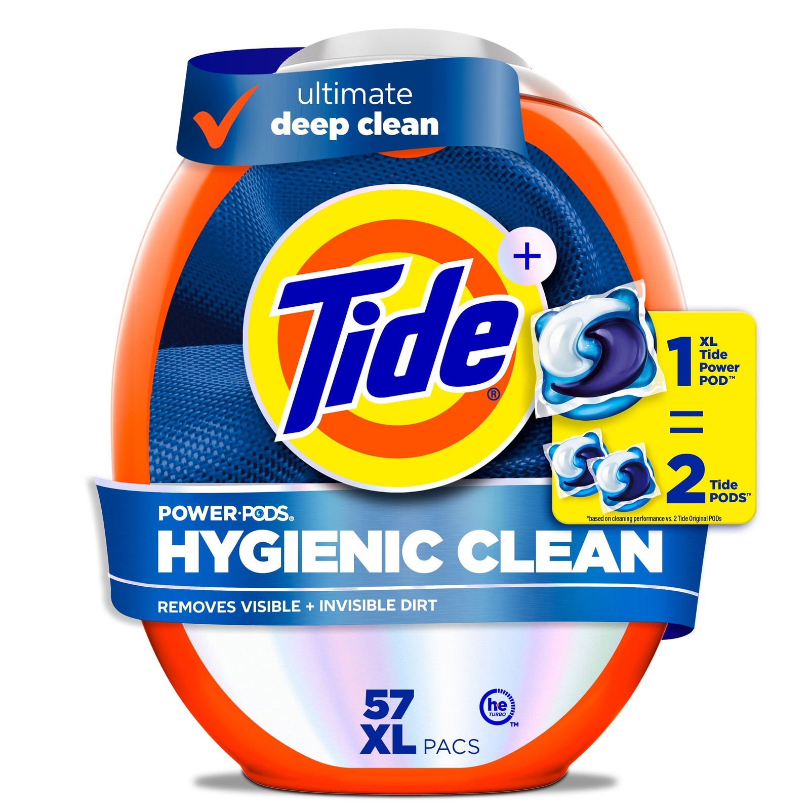 Hygienic Clean Power PODS Laundry Detergent Pacs, Original Scent, 57 Count