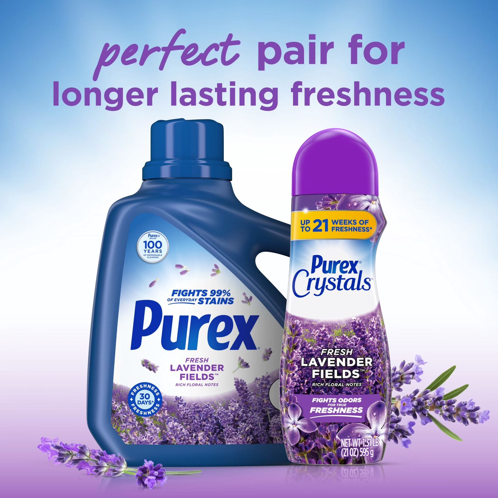 Fresh Lavender Fields Liquid Detergent, 150 fl oz, 115 loads