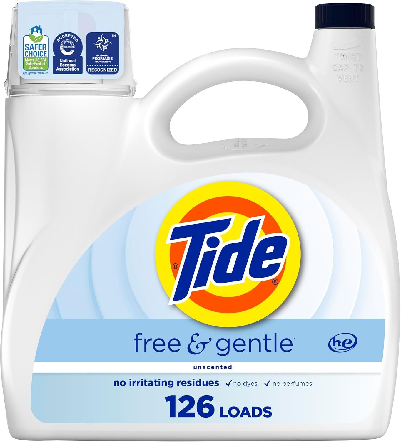 Free & Gentle Liquid Laundry Detergent 126 Loads 166 fl oz Laundry Detergent