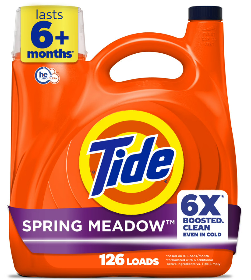 Tide with 6X Boosted Cleaning Power Spring Meadow 158 fl oz 126 Loads