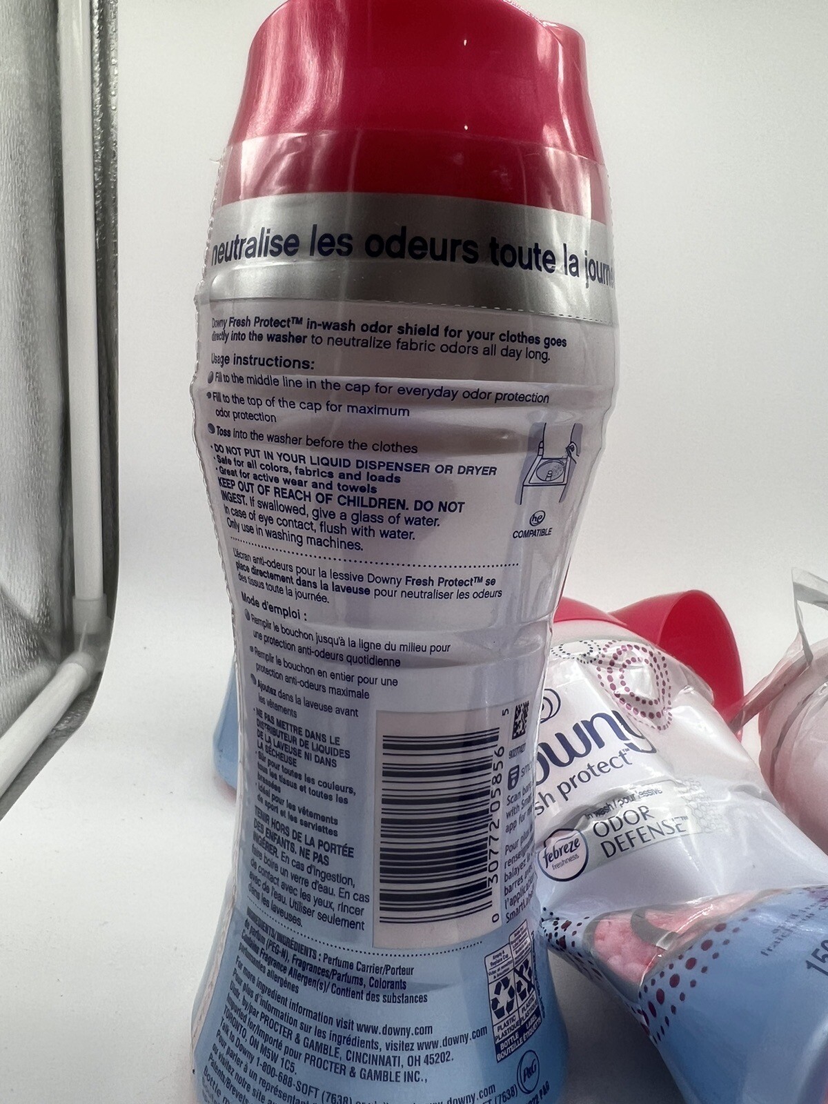 (4) Downy Fresh Protect Scent Beads w/Febreze Defense April Fresh 5.5ozREAD 22oz