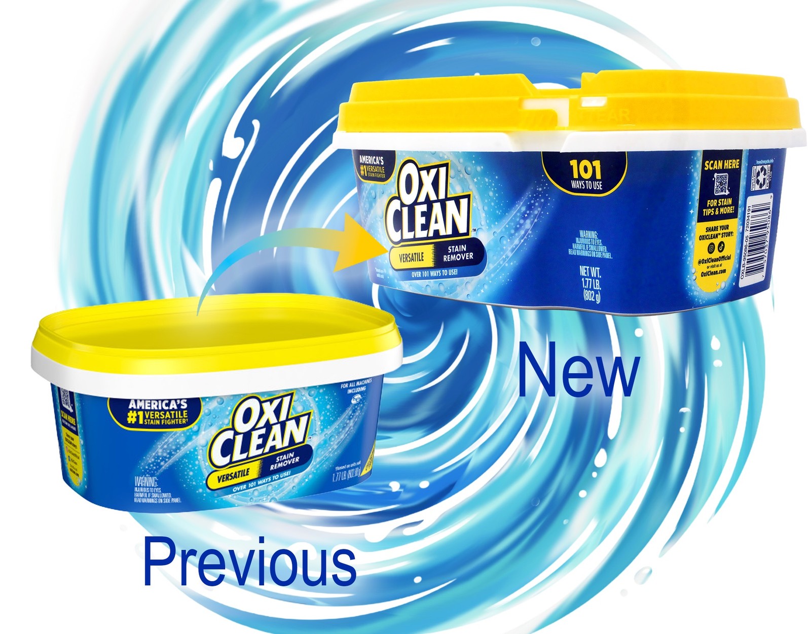 OxiClean Versatile Home and Laundry Stain Remover Powder, 1.77 lb