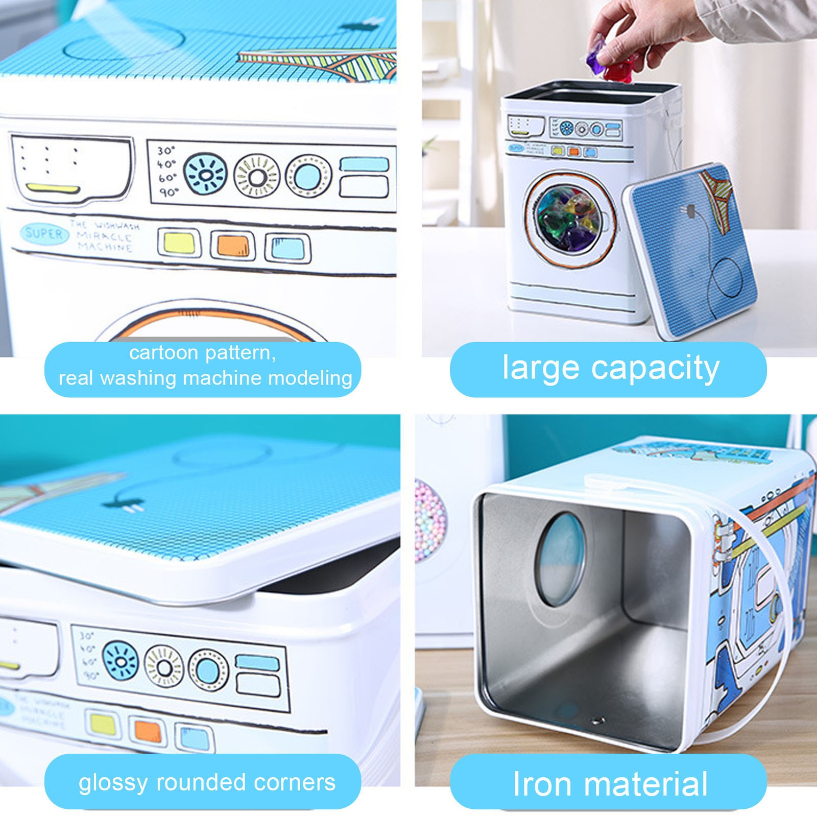 Functional Storage Box For Detergent And More In Iron Material Easy To Use