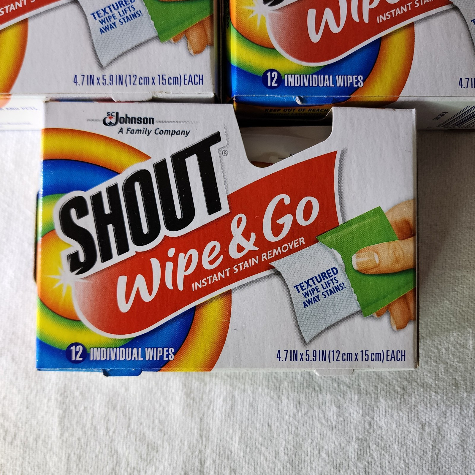 Shout Wipes Stain Remover Clothes Laundry Instant Stain Remover 84 Qty Wipe Lot