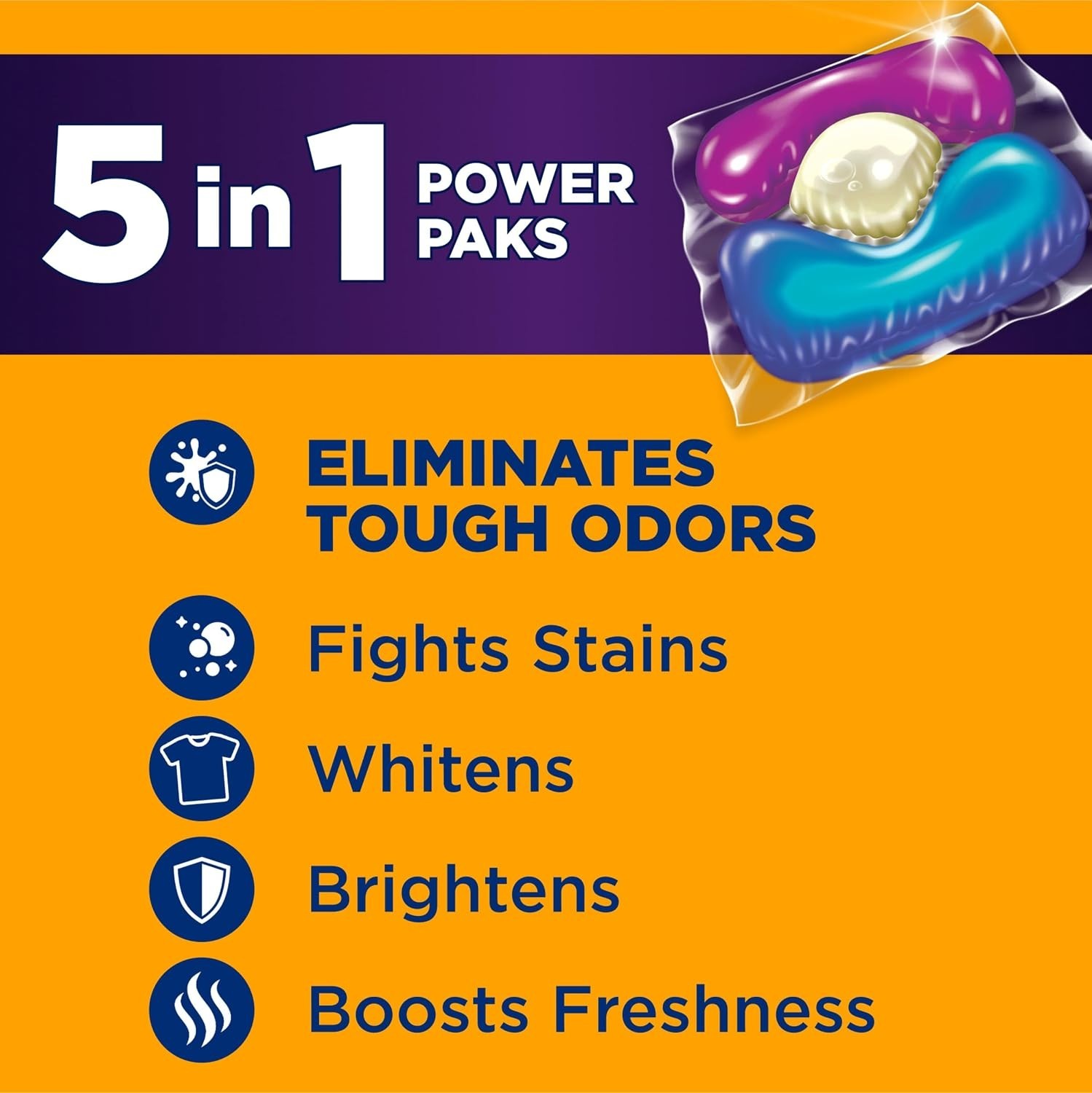 Fight Tough Odors & Stains with Plus OxiClean Power Paks – 42 Count Fresh Burst