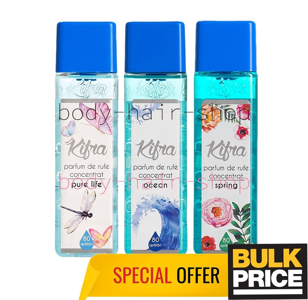 Kifra Laundry Perfume Pure Life Ocean Spring Luxury Fragrance Assorted 3-Pack