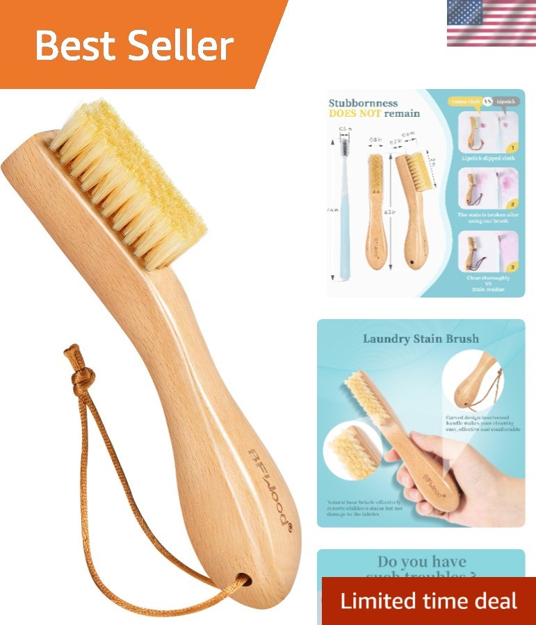 Compact Laundry Stain Brush with Ergonomic Handle – Perfect for Delicates