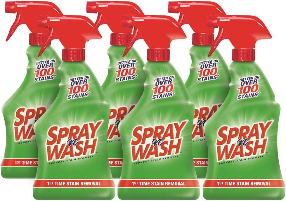 6 Pack Spray N Wash Laundry Stain Remover 22 Oz Trigger Bottles Stain Fighter