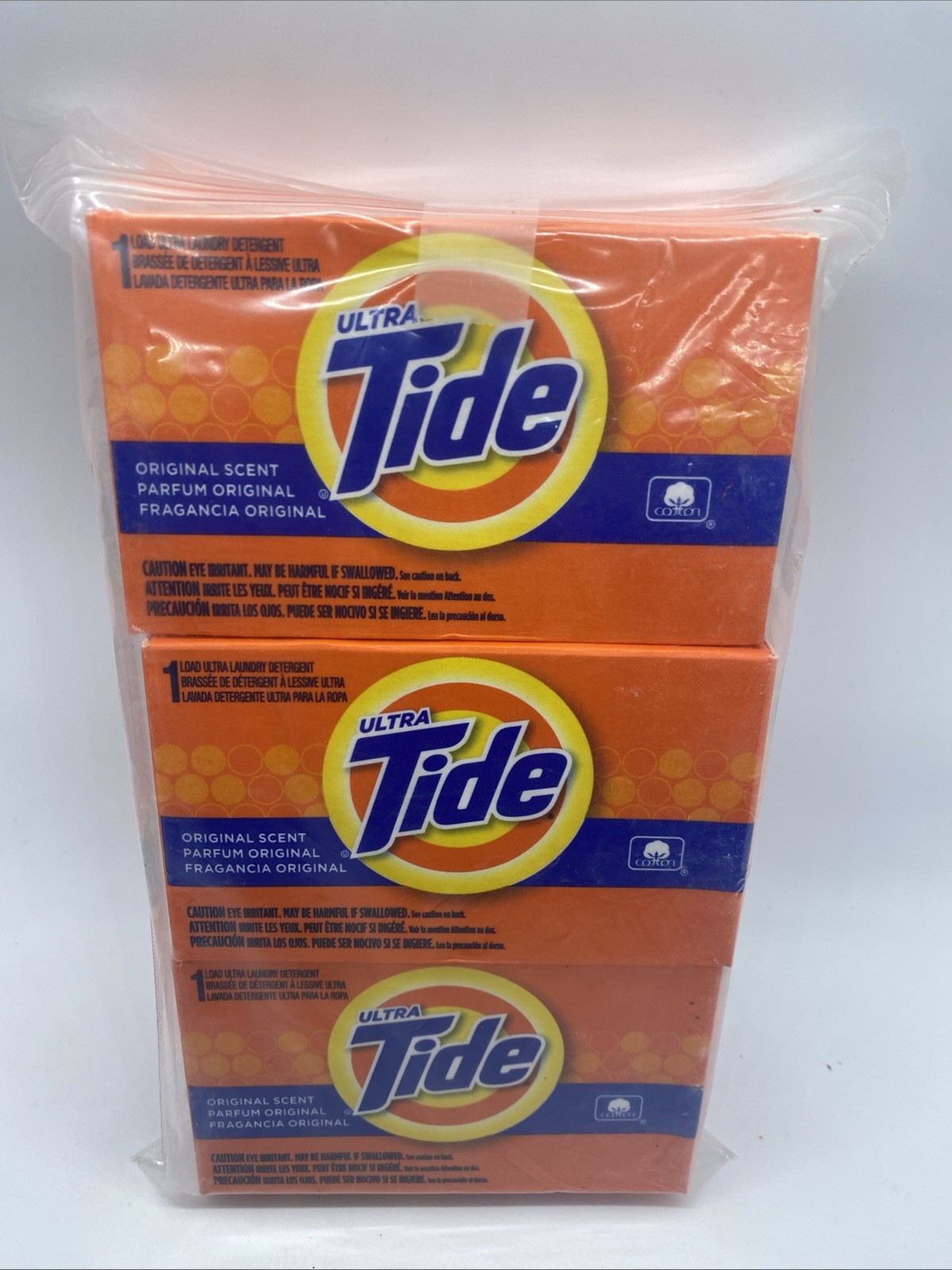 Tide Ultra Laundry Detergent 1 Load – Original Scent 1.4oz, Lot Of 3