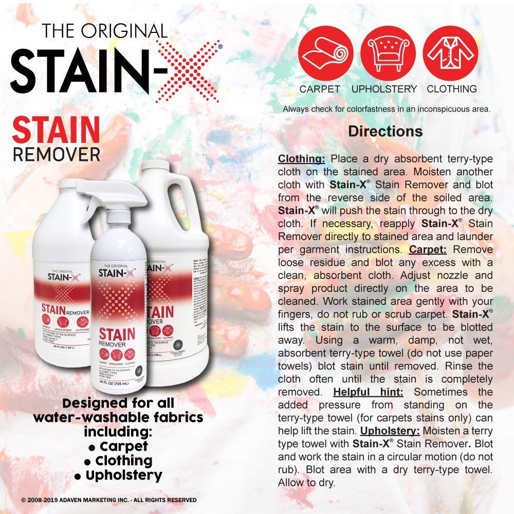 STAIN-X Cleaner | Effective Stain Remover for Laundry, 128 Fl Oz (Pack of 1)