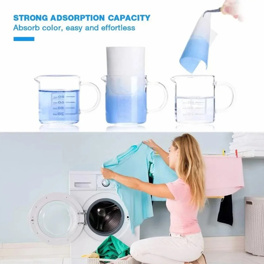 50pcs Color Catcher Sheets for Laundry – Mix Colors Without Worry – NEW