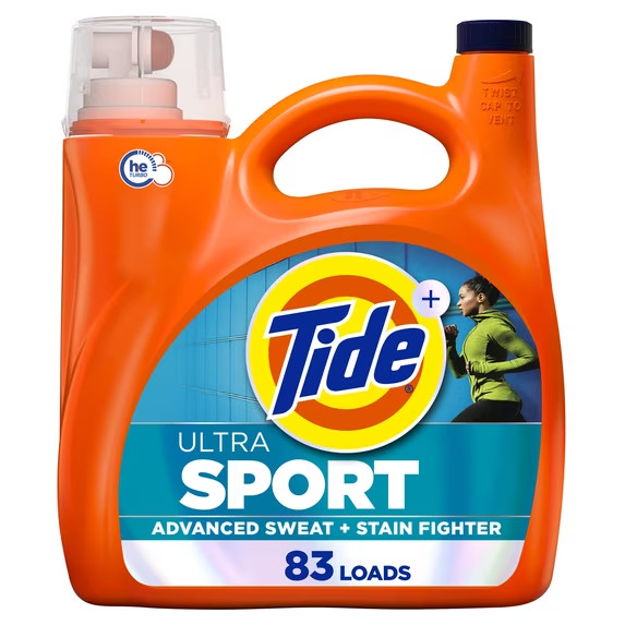 Tide Ultra Sport Liquid, Laundry Detergent, Advanced, Sweat 117 fl oz, 83 Loads