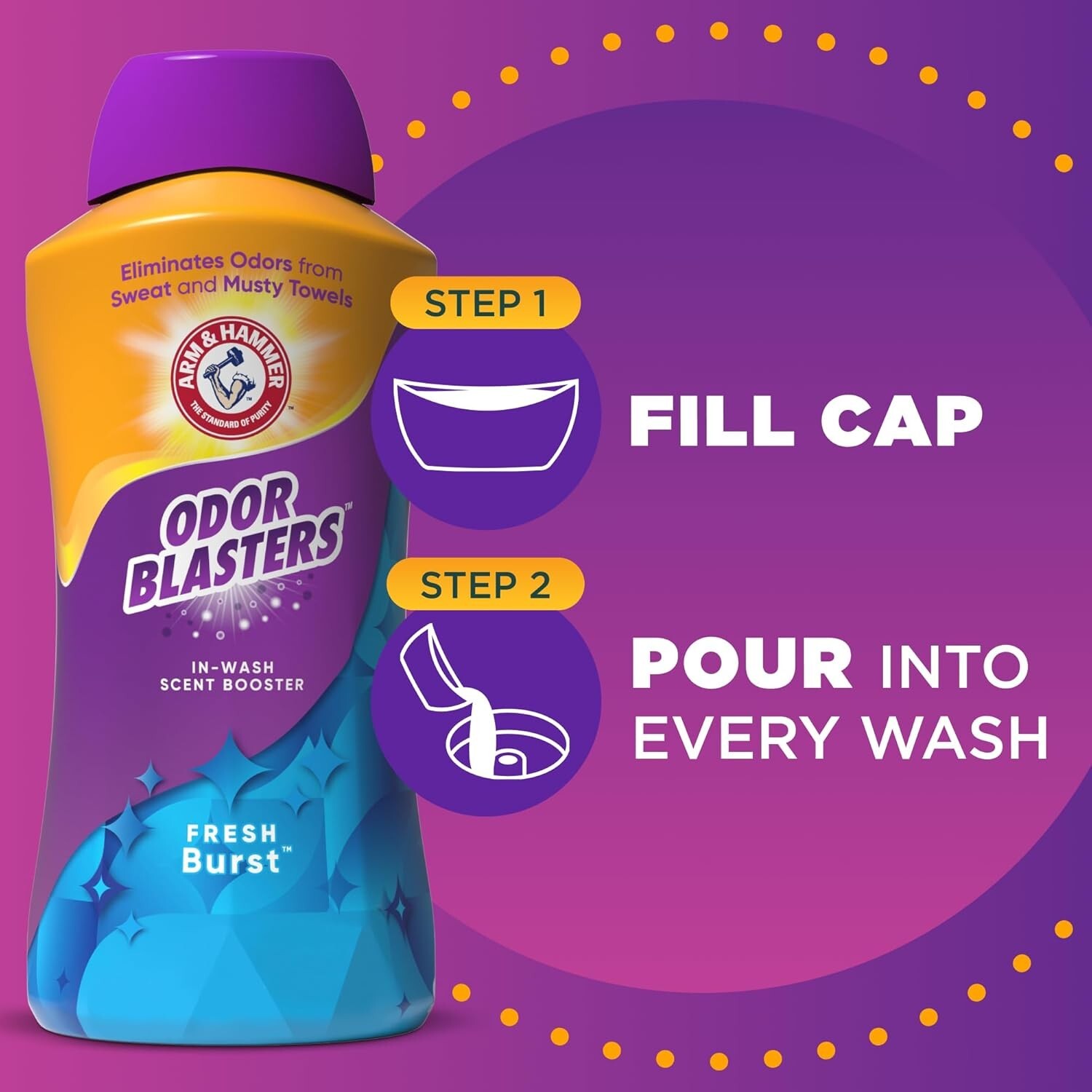 Odor Blasters In-Wash Scent Booster – Fresh Burst 45 Oz for Lasting Freshness