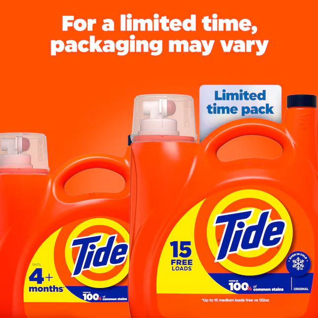 Tide Original HE Liquid Laundry Detergent 132 fl oz 100 Loads – 3 Pack