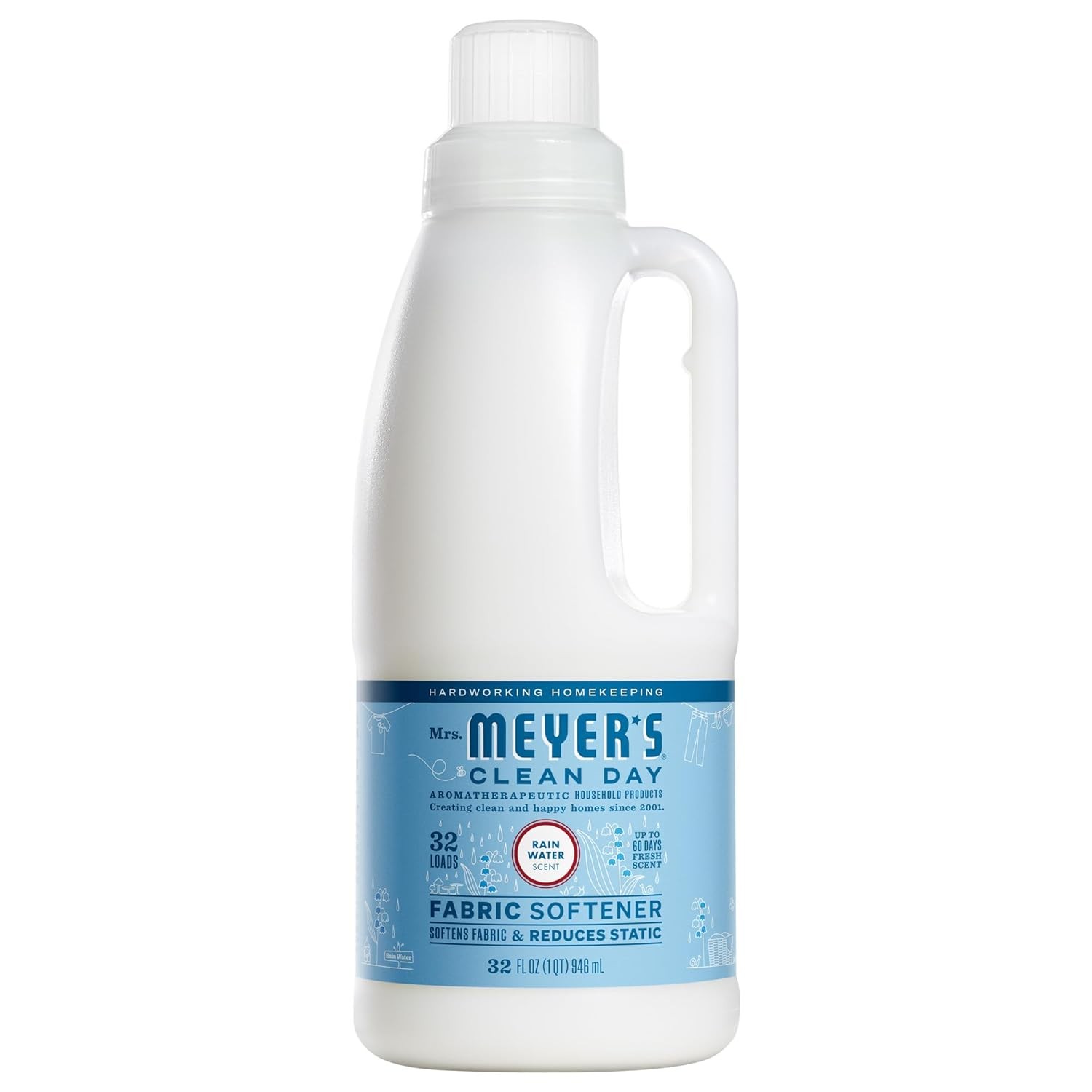 MRS. MEYER’S CLEAN DAY Liquid Fabric Softener, Infused with Essential Oils, Para
