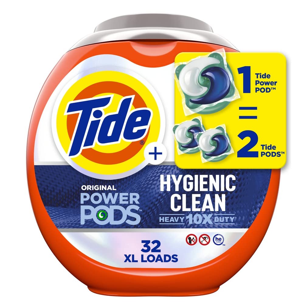 Tide Hygienic Clean Power PODS Laundry Detergent Pacs, 32 Count (Pack of 1)