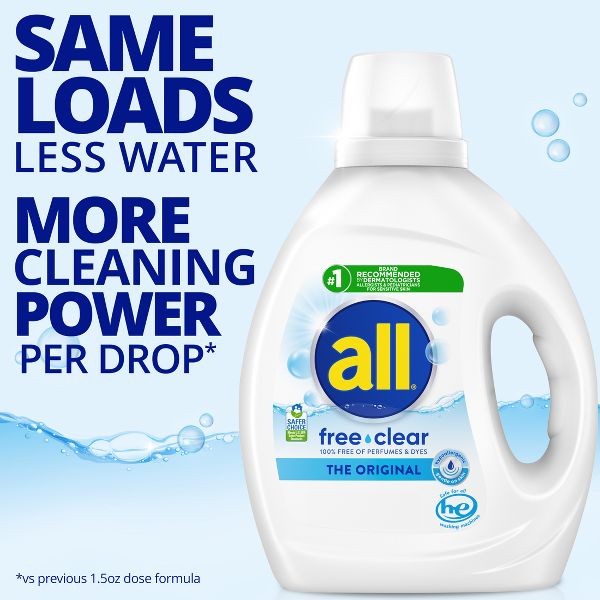 UnscentedFree Clear forSensitive Skin HE Liquid Laundry Detergent 58Loads-73floz