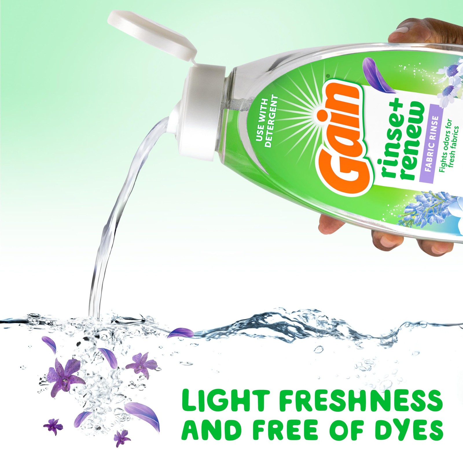 Gain Dewdrop Dream 48 FL OZ Fabric Rinse and Renew Laundry Odor Remover