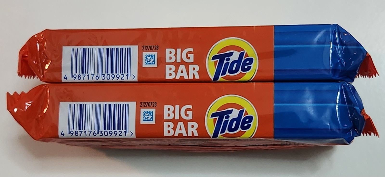 TIDE BLUE BAR DETERGENT BAR SOAP / BIG BAR / 250g / LEMON SCENT / LOT OF TWO