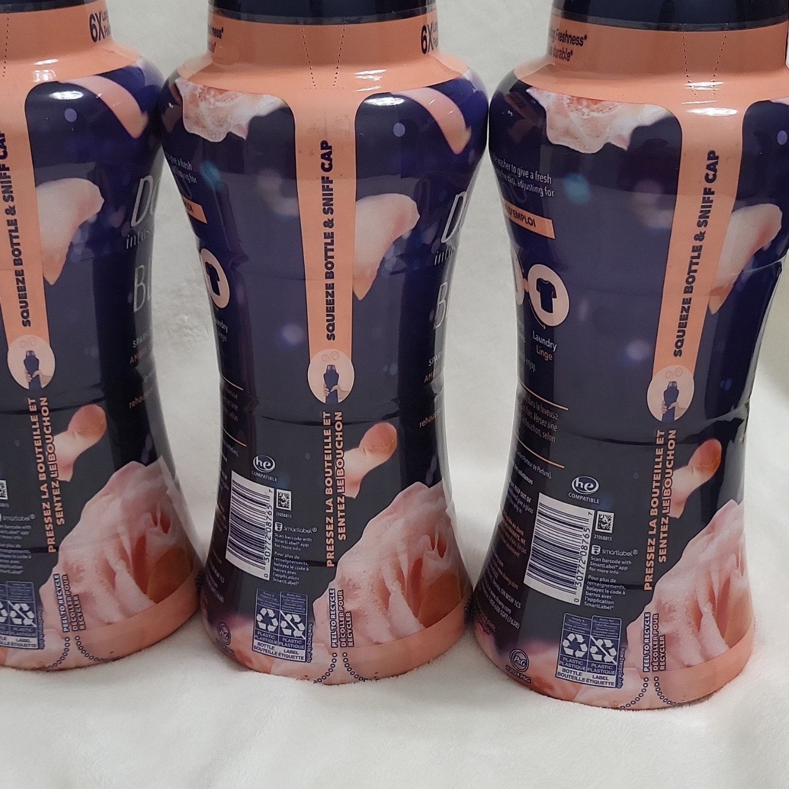 4 Downy Infusions Bliss In-Wash Scent Booster Beads Amber & Rose 24.0 oz