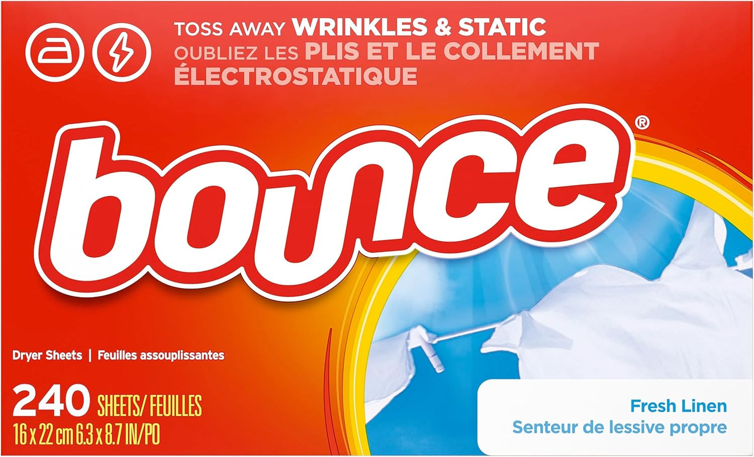 Fabric Softener Dryer Sheets Fresh Linen Scent 240 Count Static Control