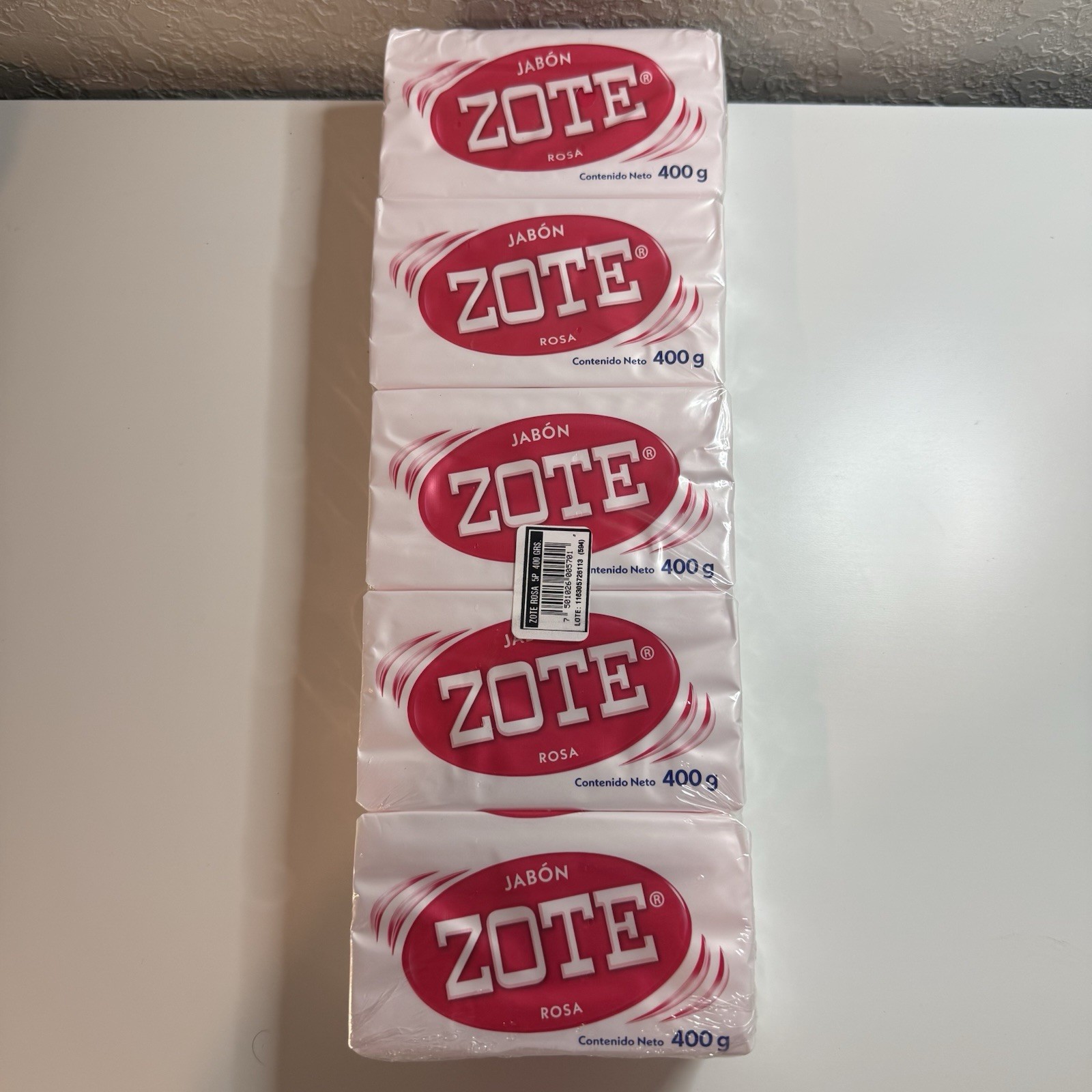 Jabon Zote Rosa Pink Laundry Soap Washing Clothes Bars 5 pack 400g Quitamanchas