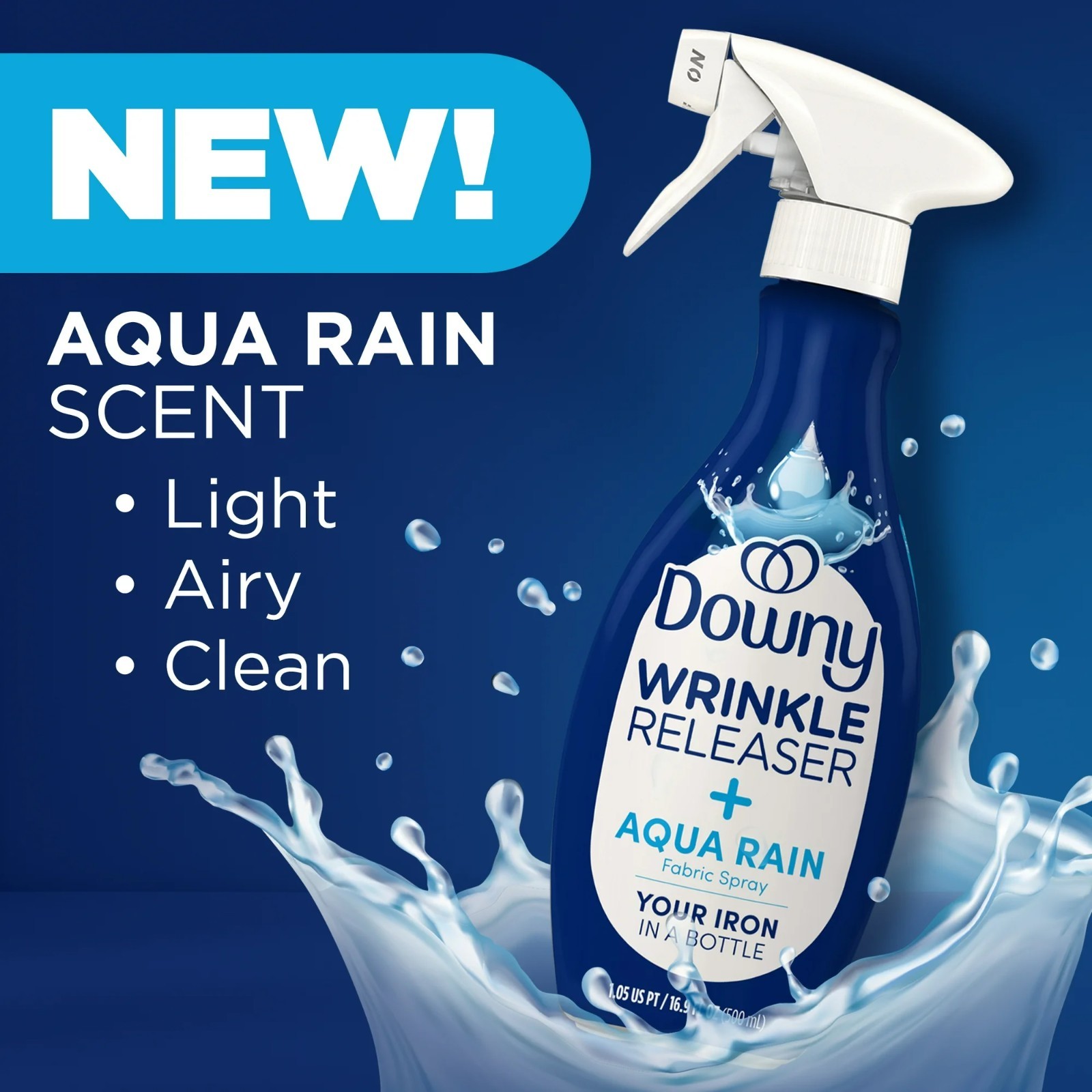 Downy Wrinkle Releaser Aqua Rain 16.9 oz