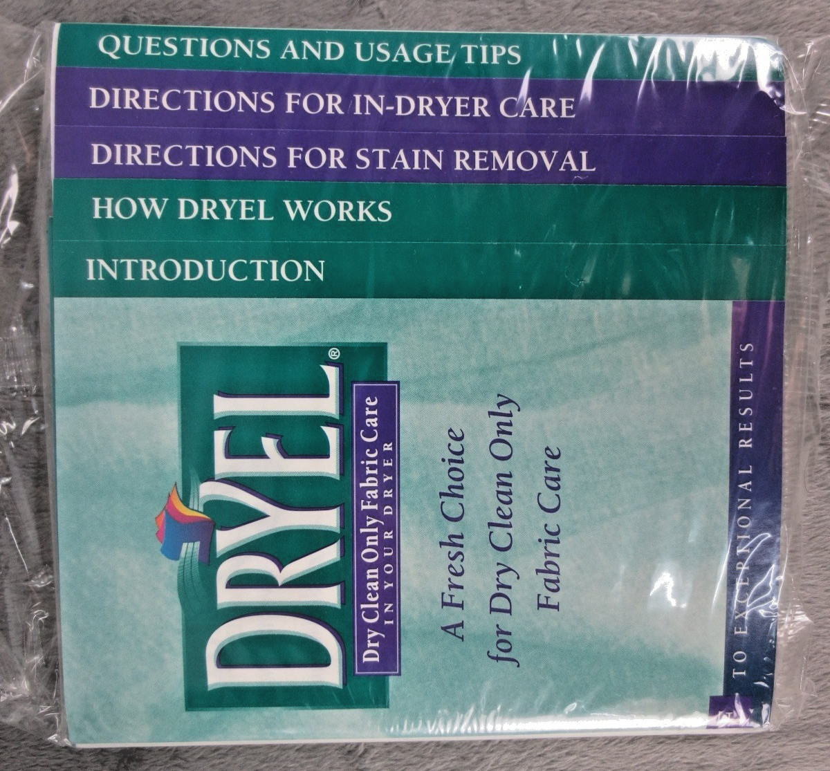 Partial* Box DRYEL Dry Clean Only Fabric Care In Your Dryer At-Home Starter Kit