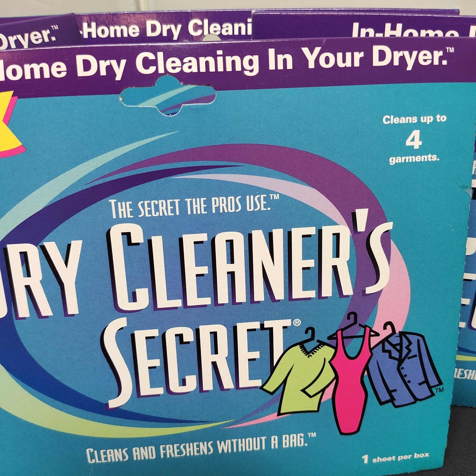 Dry Cleaner’s Secret 4 Sheets Total Dry Clean At Home NEW Packaging Bad See Pics