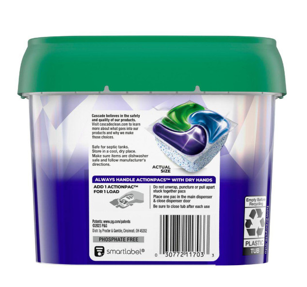 Cascade Platinum Plus Dishwasher Pods, 28-Count, Clean Lemon Scent Detergent