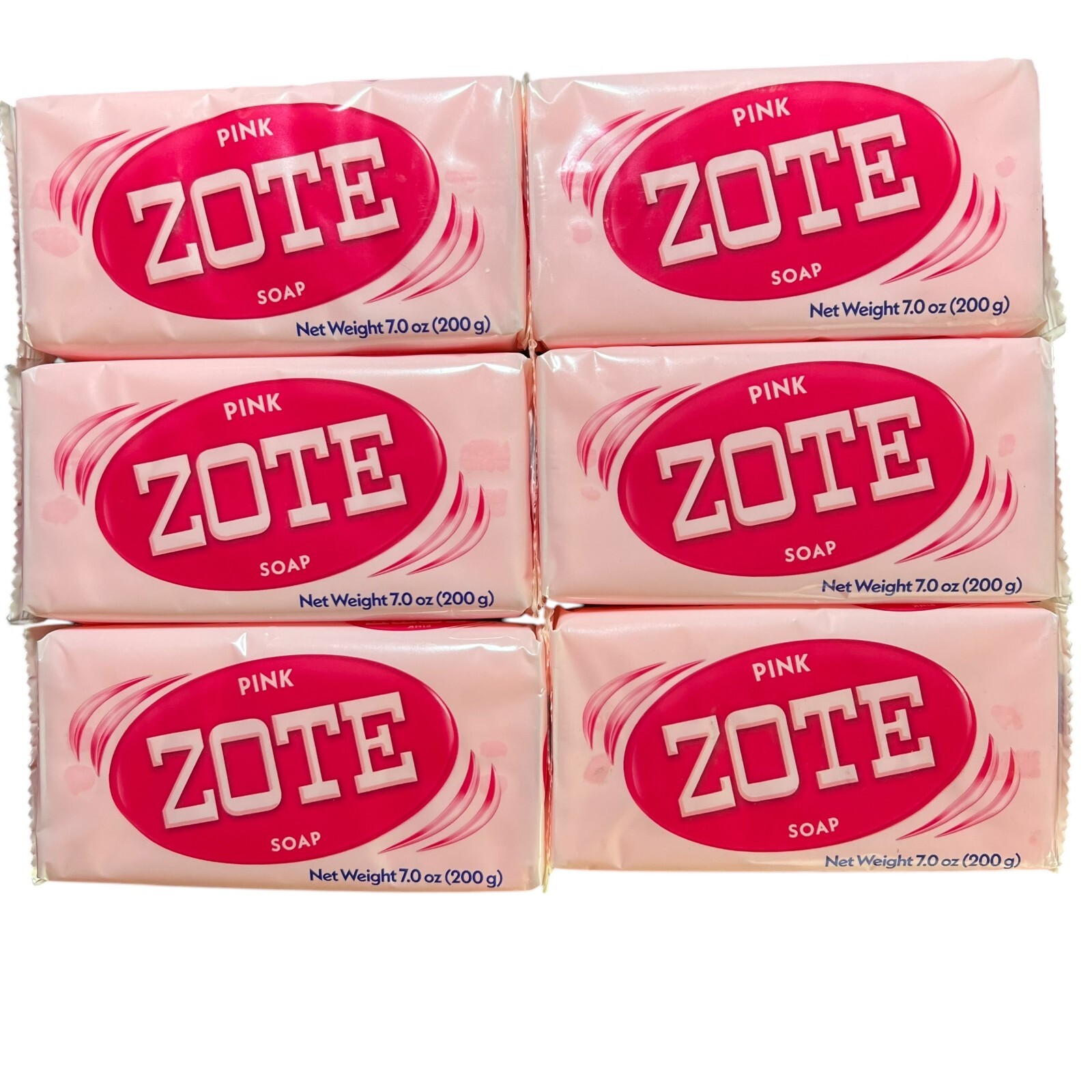6x Zote Pink Laundry Soap Washing Clothes Detergent Cleaner Jabon 7oz Bars