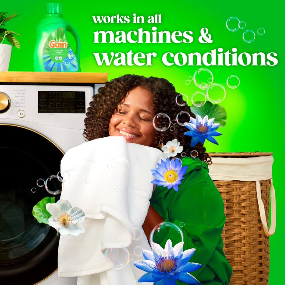(2 pack)Gain HE Laundry Detergent Liquid Odor Defense 132 fl oz 100 Loads
