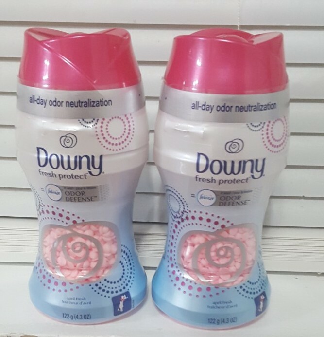 2 Downy Fresh Protect with Febreze Odor Defense In-Wash Scent Beads,4.3 oz. Each