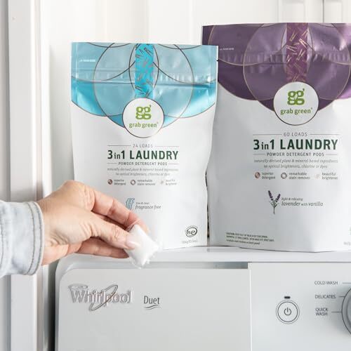Grab Green 24 Count Lavender Vanilla Laundry Detergent Pods 3in1 Eco Friendly