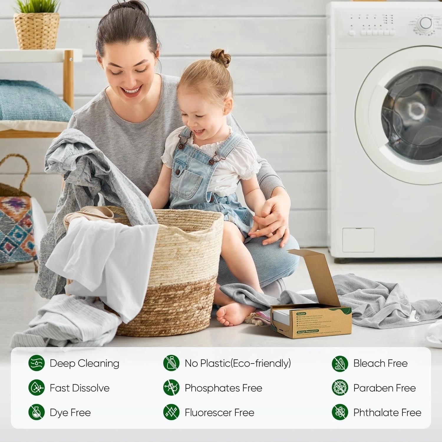 Travel Laundry Detergent Sheets 300 Loads Eco-Friendly Washing Detergent Sheets