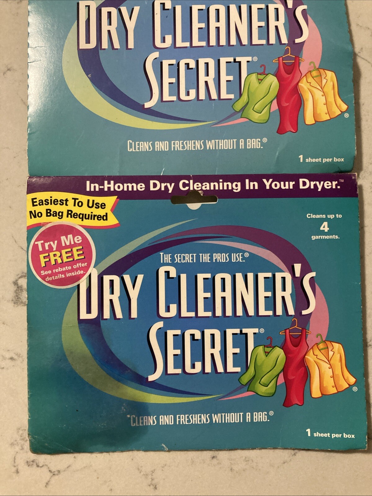 DRY CLEANER’S SECRET at Home Dry Cleaning In Your Dryer 2 Sheets Sealed