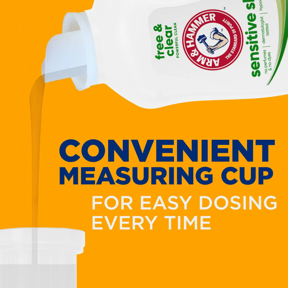 Arm & Hammer Sensitive Skin Free & Clear Laundry Detergent, 105 Loads, 105 fl oz