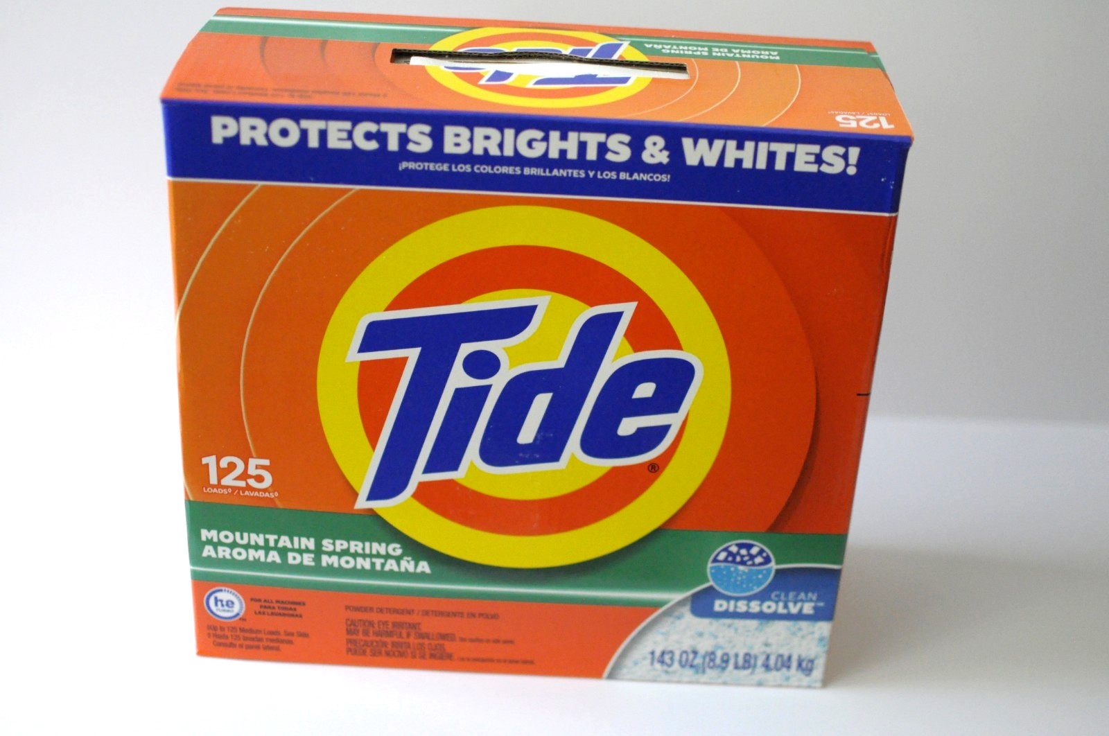 Tide Powder Laundry Detergent MOUNTAIN SPRING Scent 143 oz 125 Loads (Pack of 1)