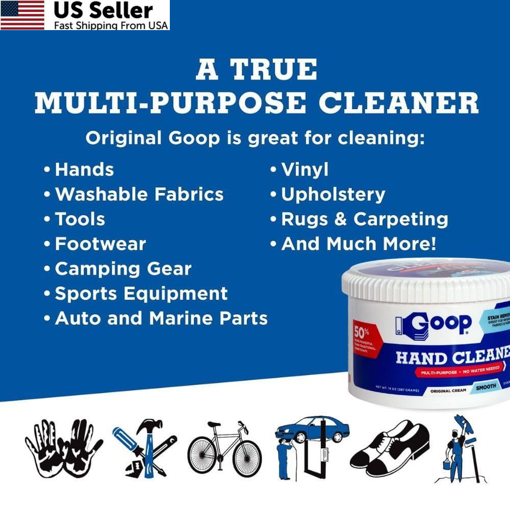 Multi-Purpose Waterless Hand Degreaser Laundry Stain Remover Non-Toxic 14oz USA
