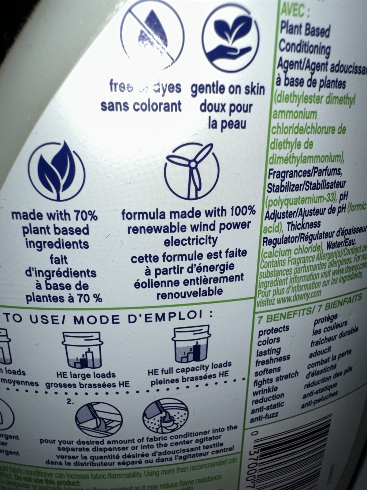 Ultra Downy Honey Lavender💜Nature Blends Plant Based Fabric Conditioner 44fl.oz