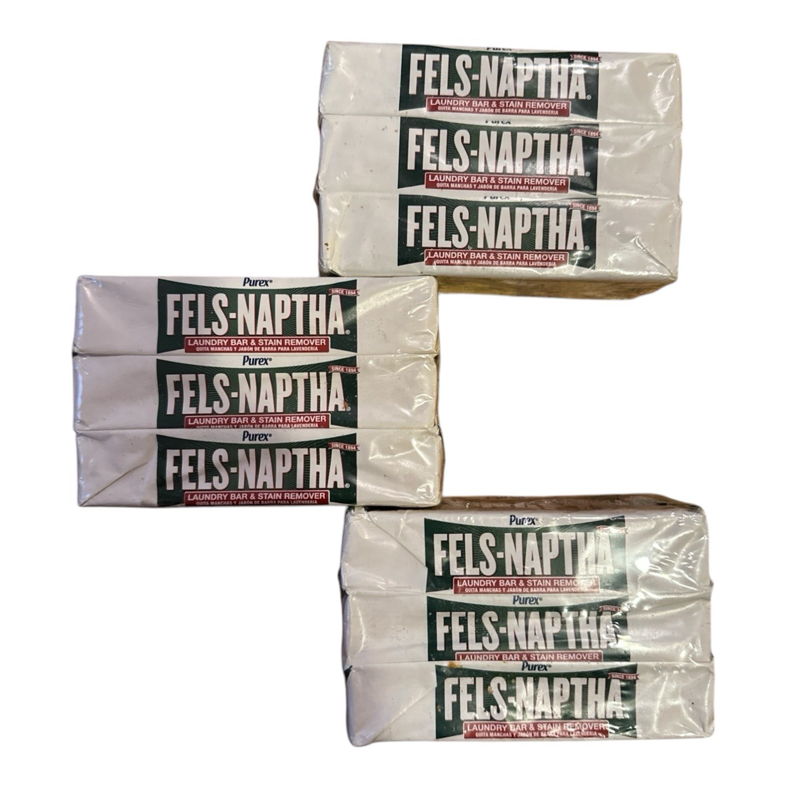 Purex Fels-Naptha Laundry Bar and Stain Remover – 5.5 oz Bar Lot of 9 Bars