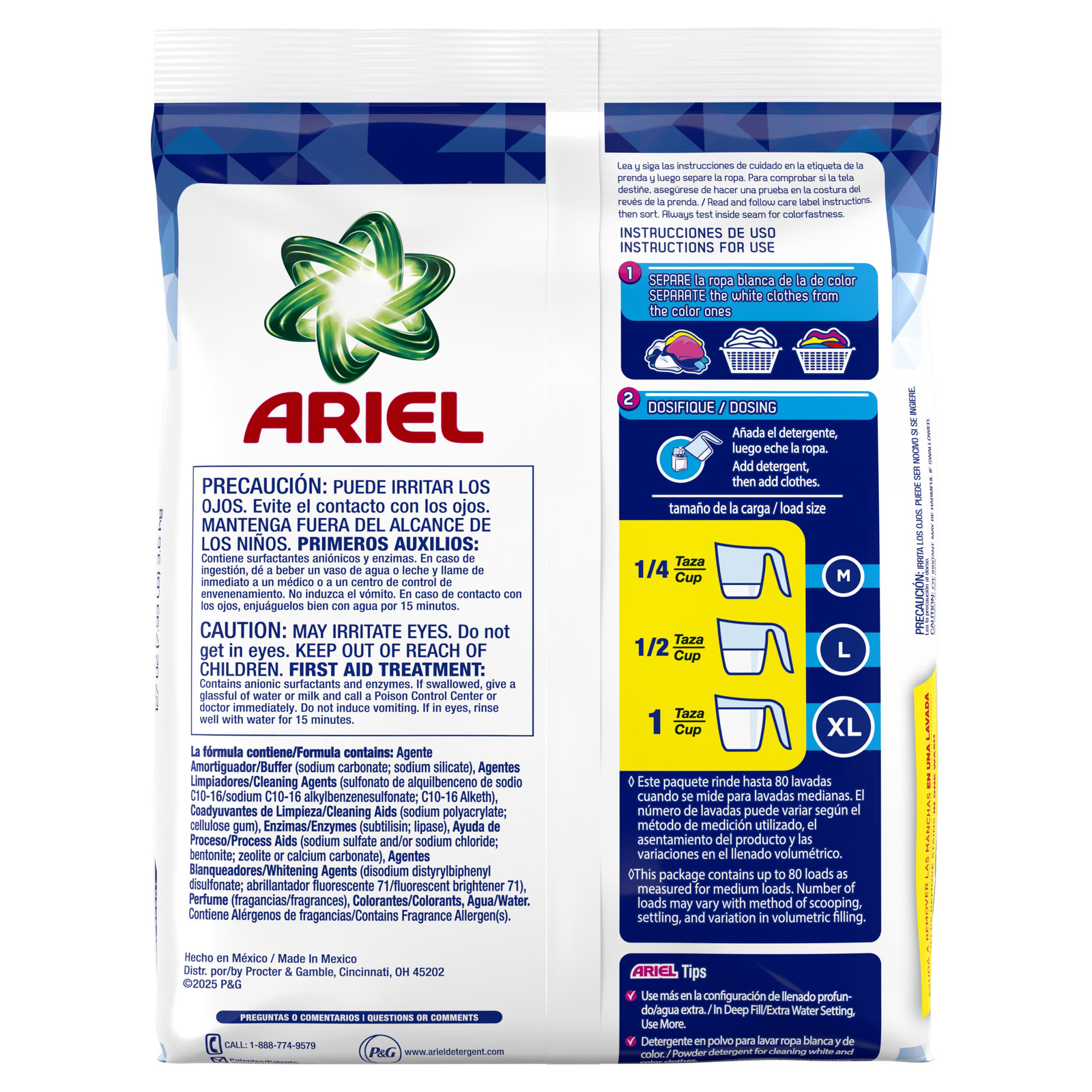 Laundry Detergent Powder, Original Scent, 3.6 kg, 80 Loads