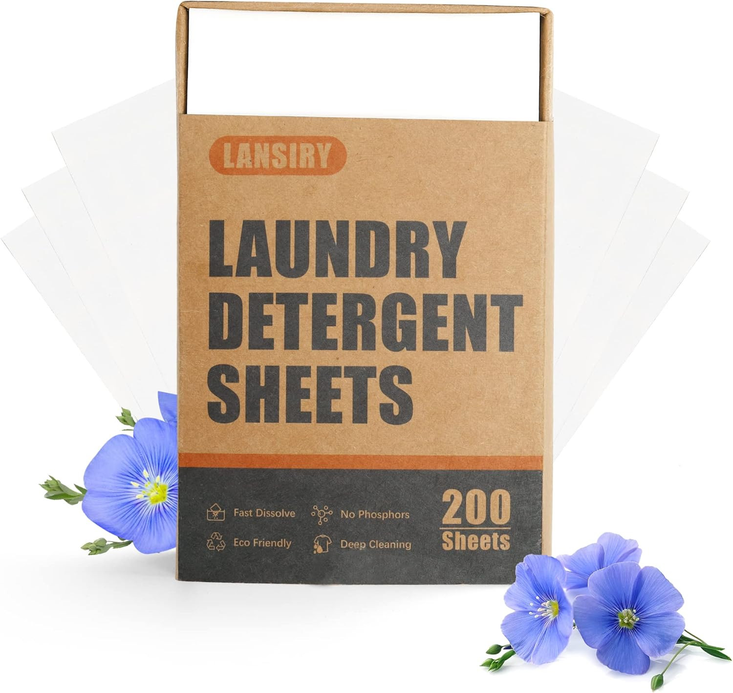 Laundry Detergent Sheets – 200 Loads Fresh Linen Scent Washing Strips, Compact L