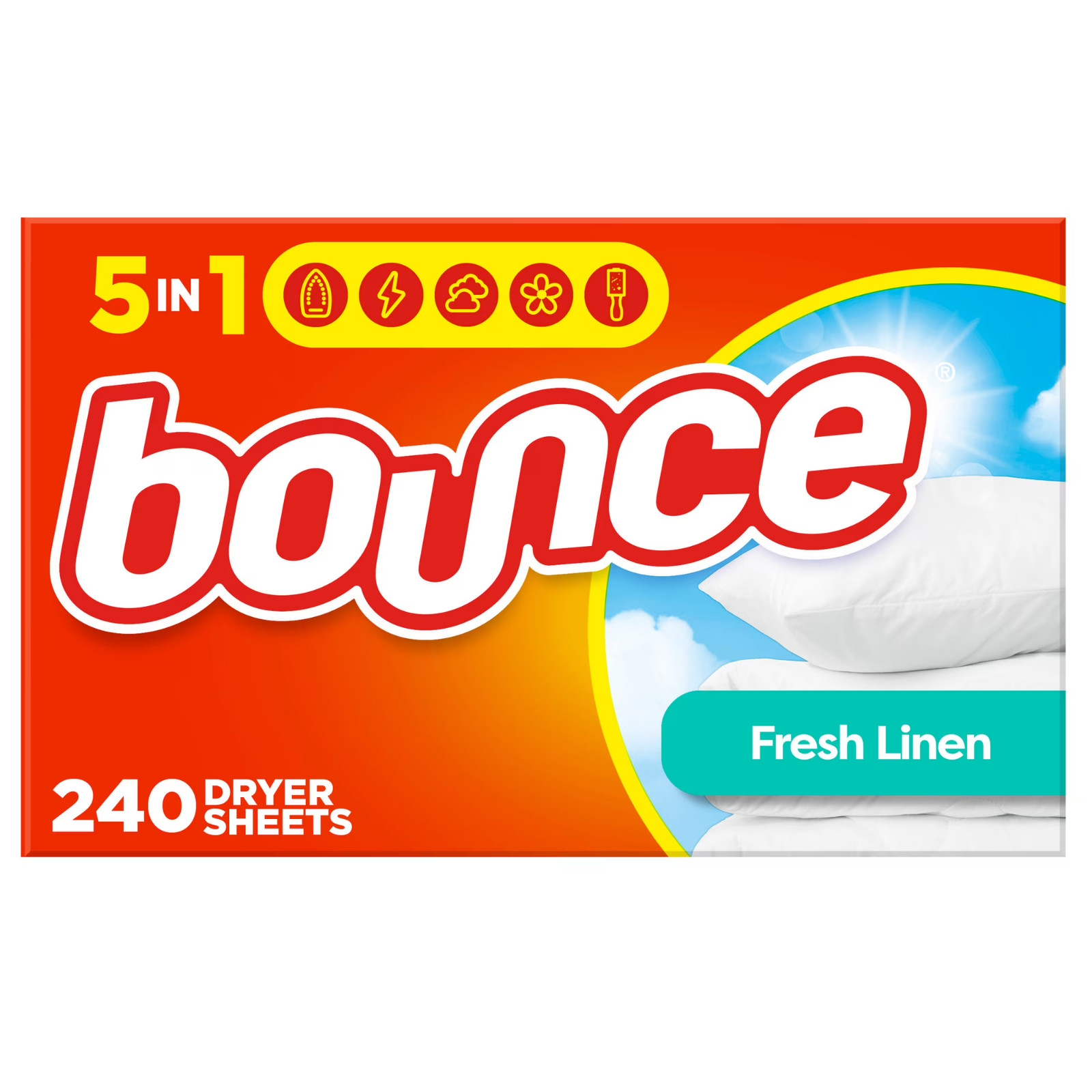 Bounce Dryer Sheets, Fresh Linen Scent, 240 Count