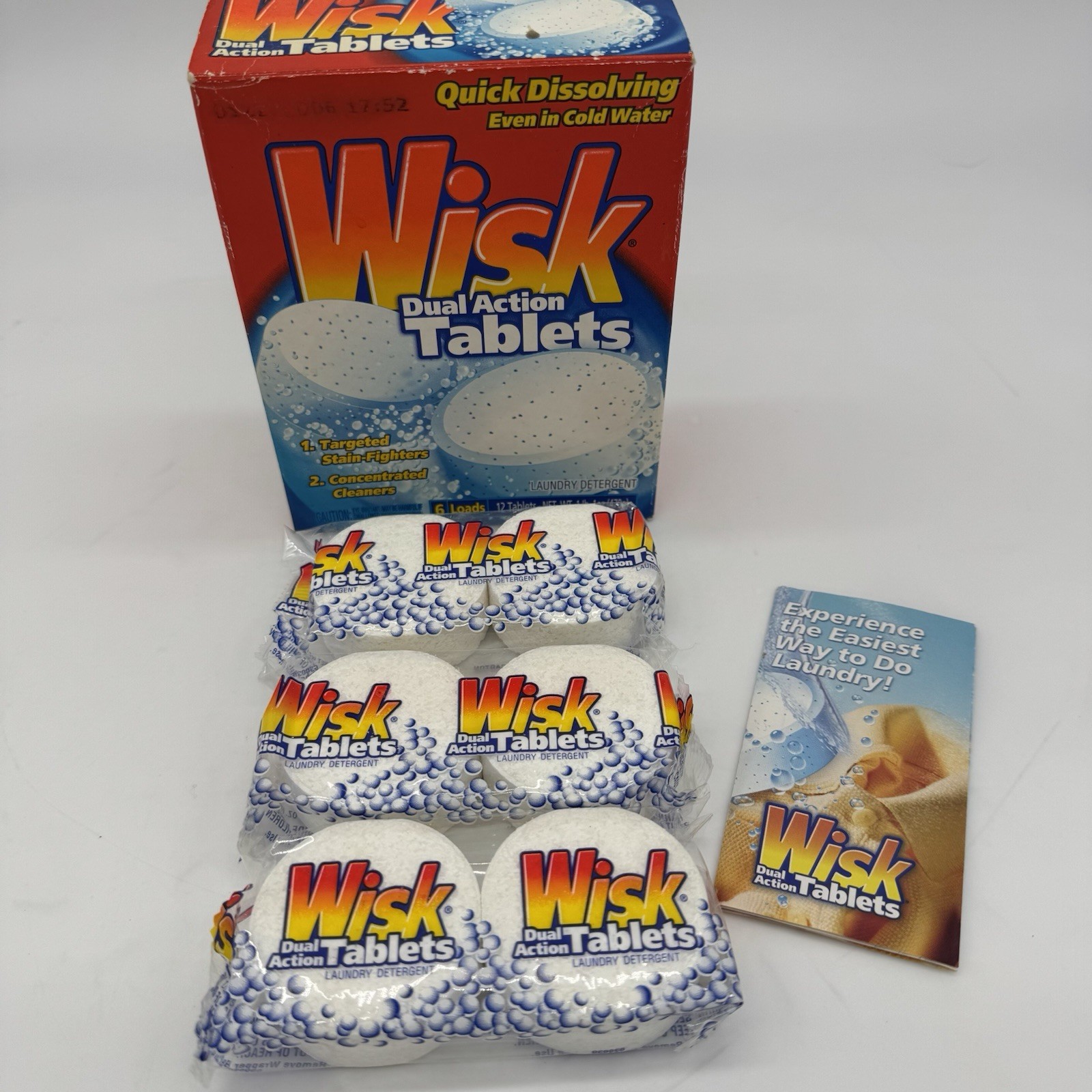 Wisk Laundry Detergent Dual Action Tablets Laundry Detergent 6 Tablets (3 Loads)