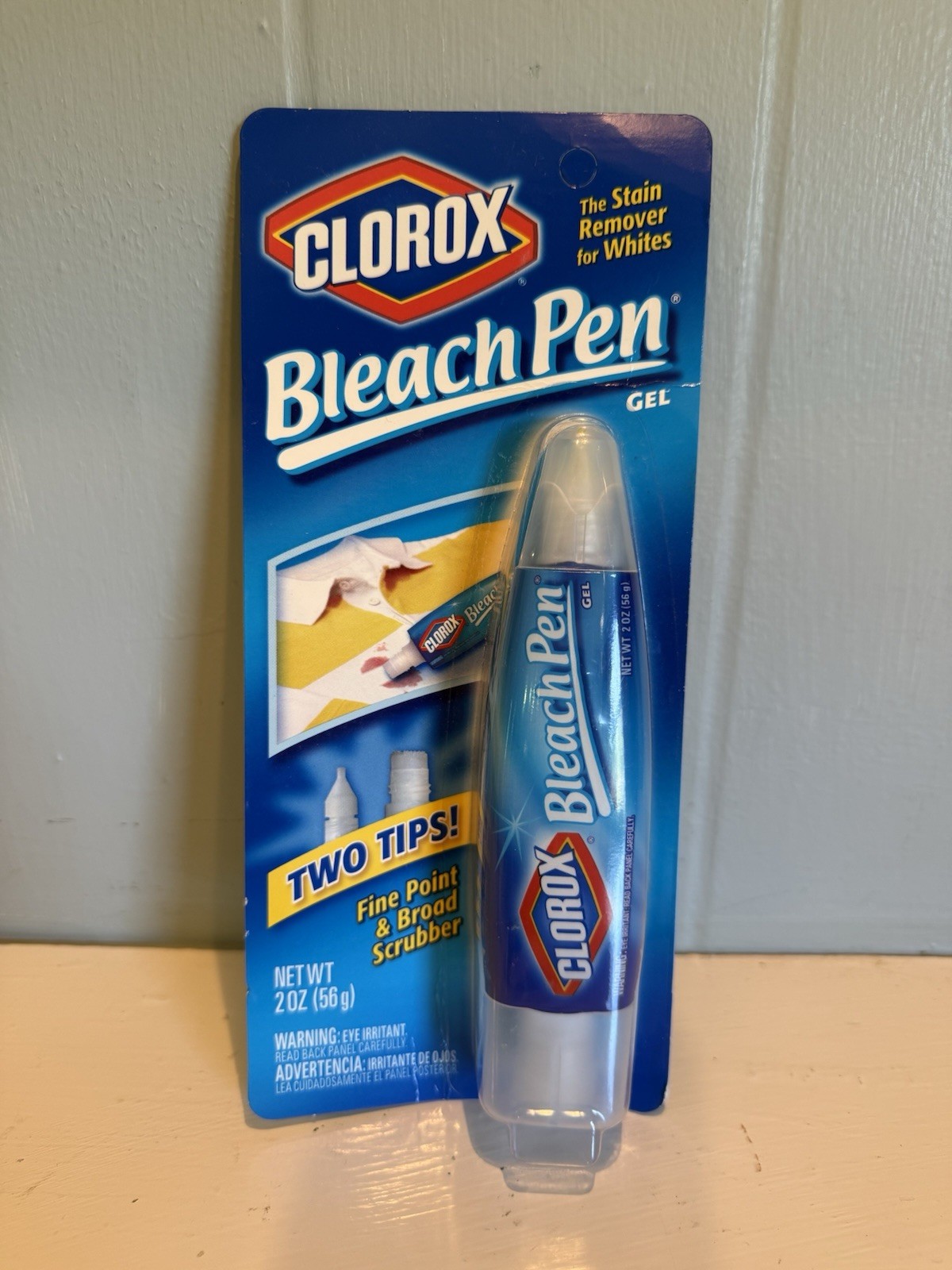 Clorox Bleach Pen Gel For Whites Dual Tips (Fine & Broad) New In Package 2 Oz