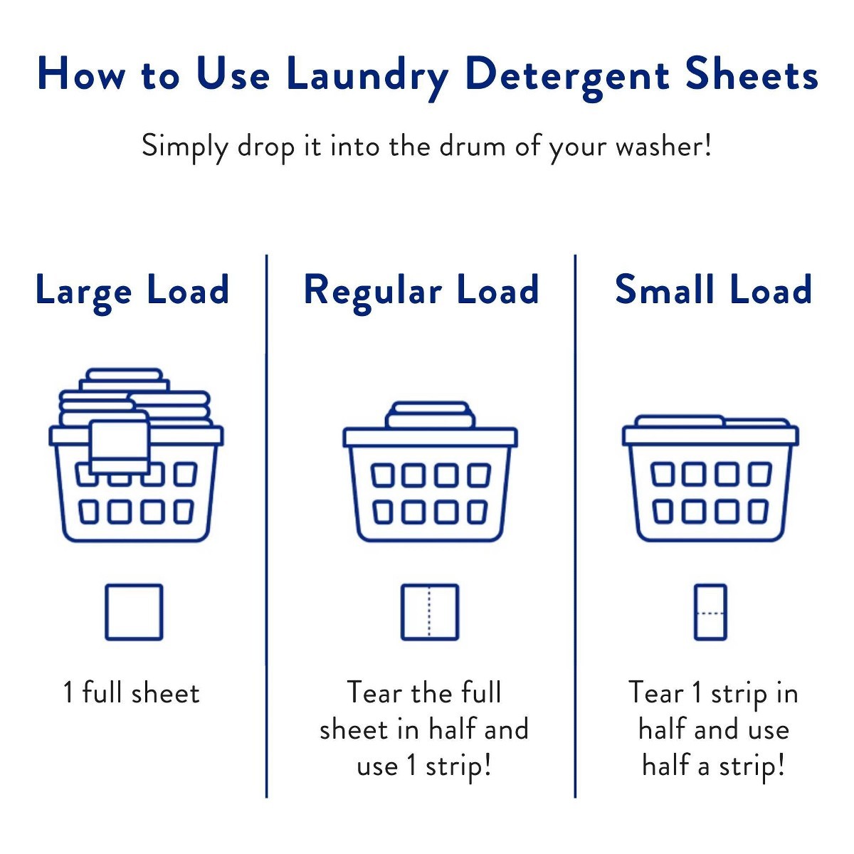 Laundry Detergent Sheets – Fresh & Clean – 48 Loads: Hypoallergenic, Dye-Free