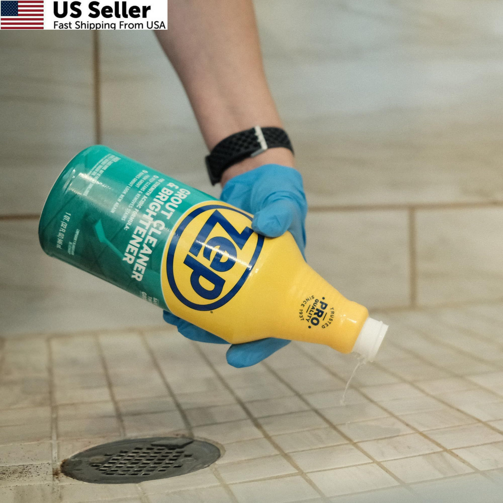Zep Grout Cleaner and Brightener – 32 Ounce 32 Fl Oz (Pack of 1), ESSU104632