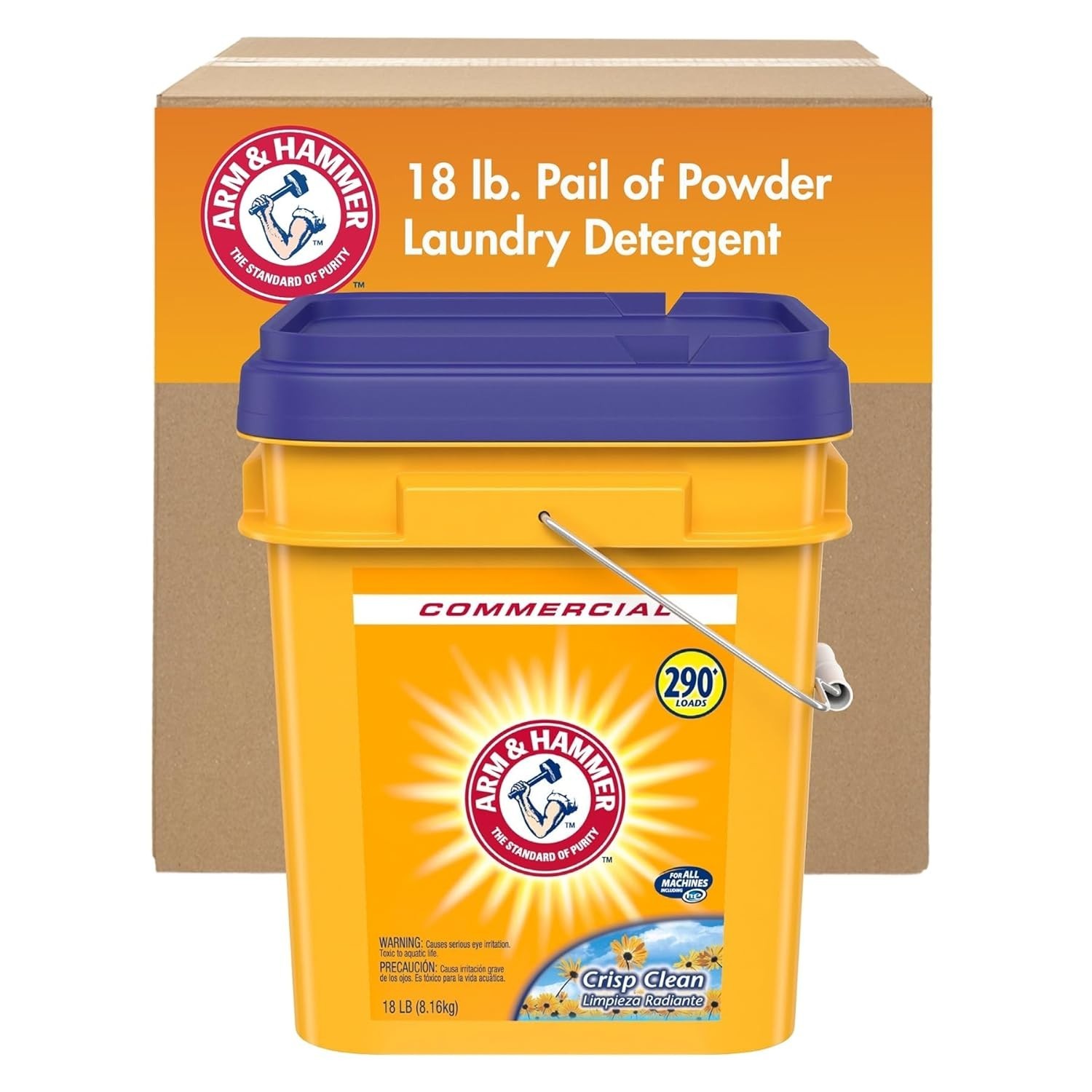Deep-Cleaning Powder Laundry Detergent in Crisp Clean 18 lb Pail – Eco-Friendly
