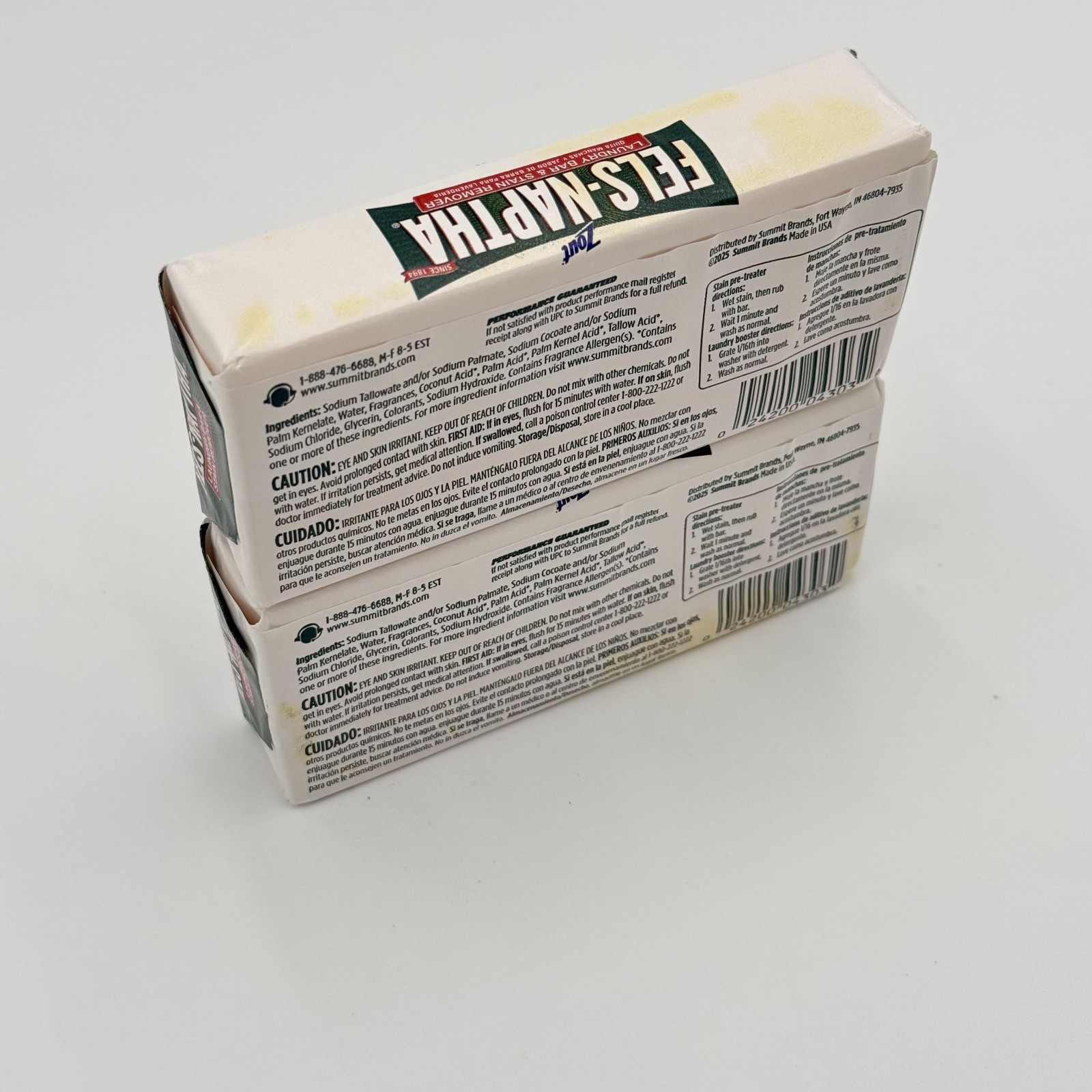 Zout Fels-Naptha Laundry Bar & Stain Remover Soap 5 oz (Pack of 2)